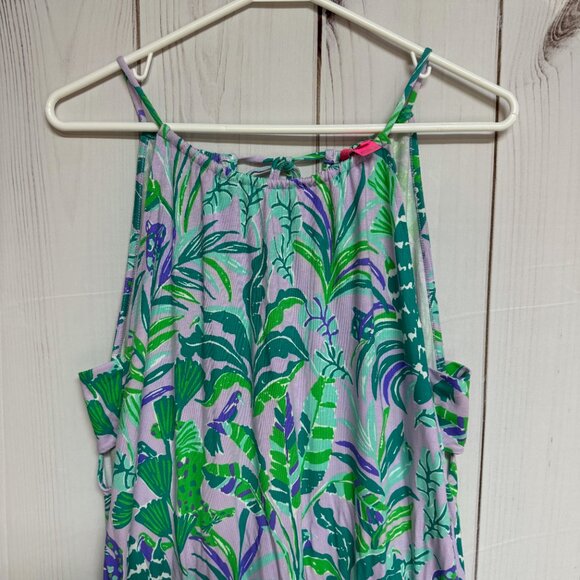 Lilly Pulitzer Gianni Skort Romper Purple Iris on the Chase M EUC - Picture 3 of 13